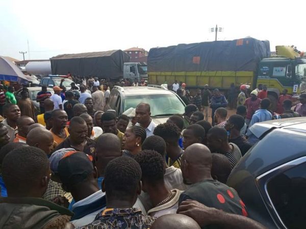 Etsako West Truck Drivers Protest bad Roads, Blockage of Alternative Routes