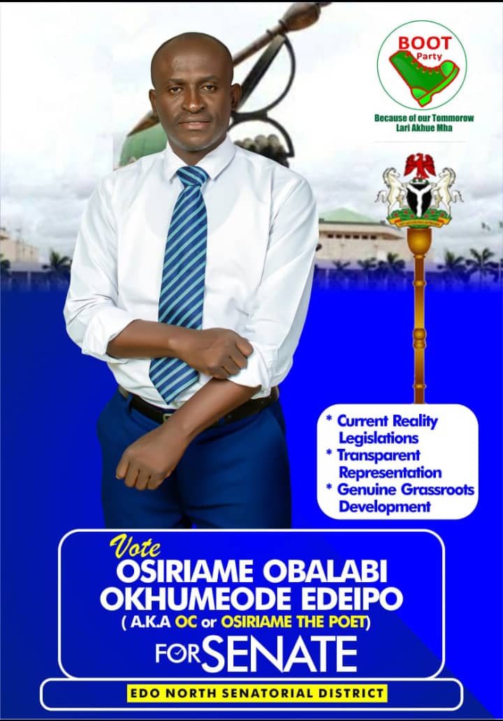 Boot Party presents “EDElPO”as Edo North Senatorial Candidate