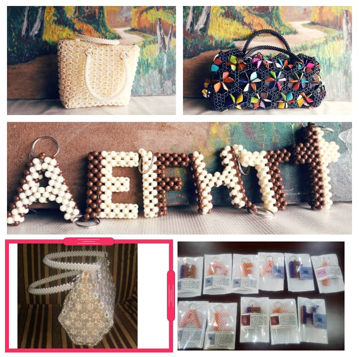 Visually impaired, Orobosa, designer beaded works adorns Super markets in Edo, US — Braimoh Visually impaired, Orobosa, designer beaded works adorns Super markets in Edo, US — Braimoh