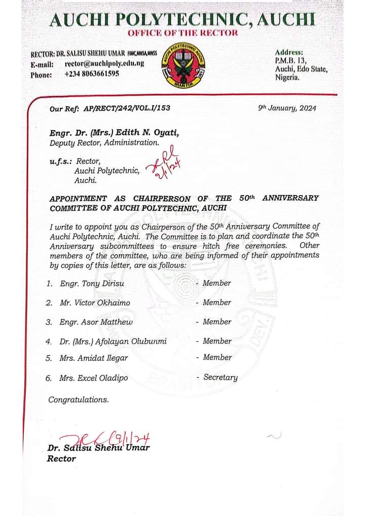 Confusion as Auchi Polytechnic plan 50-yrs anniversary second time in 10-yrs Confusion as Auchi Polytechnic plan 50-yrs anniversary second time in 10-yrs