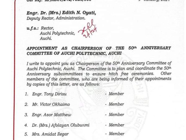 Confusion as Auchi Polytechnic plan 50-yrs anniversary second time in 10-yrs Confusion as Auchi Polytechnic plan 50-yrs anniversary second time in 10-yrs