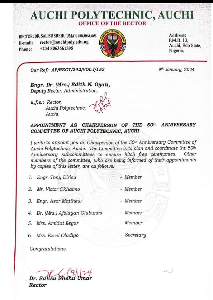 Confusion as Auchi Polytechnic plan 50-yrs anniversary second time in 10-yrs Confusion as Auchi Polytechnic plan 50-yrs anniversary second time in 10-yrs