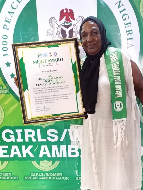 Former Obaseki’s commissioner, Braimoh Bags Most Notable Female Advocate award Former Obaseki’s commissioner, Braimoh Bags Most Notable Female Advocate award