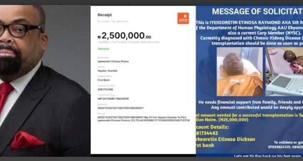 Akpata Support AAU Student Etinosa’s with ₦2,500,000 for Kidney Transplant Akpata Support AAU Student Etinosa’s with ₦2,500,000 for Kidney Transplant