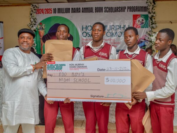 Edo Federal Lawmaker boosts 2024-2025 Scholarship Scheme With N10M Edo Federal Lawmaker boosts 2024-2025 Scholarship Scheme With N10M