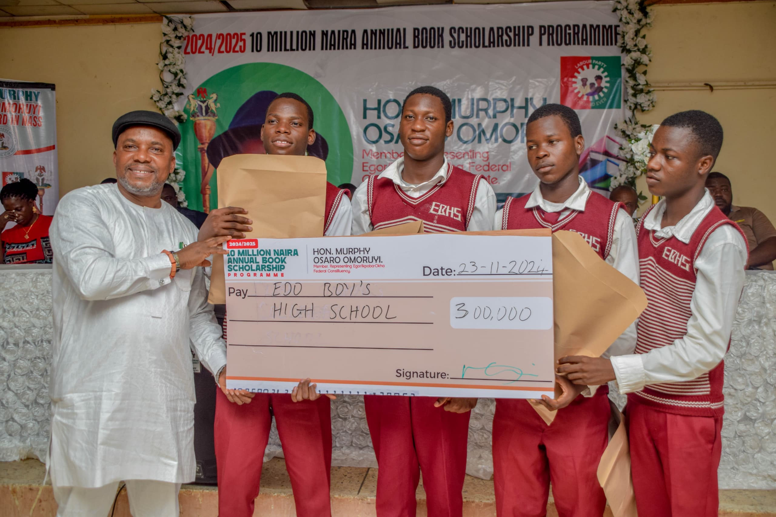 Edo Federal Lawmaker boosts 2024-2025 Scholarship Scheme With N10M Edo Federal Lawmaker boosts 2024-2025 Scholarship Scheme With N10M