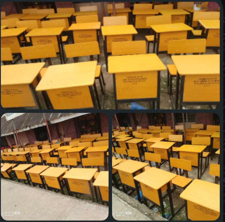 Owan East LGA Chairman donates chairs to Ivbiaro Secondary School Owan East LGA Chairman donates chairs to Ivbiaro Secondary School