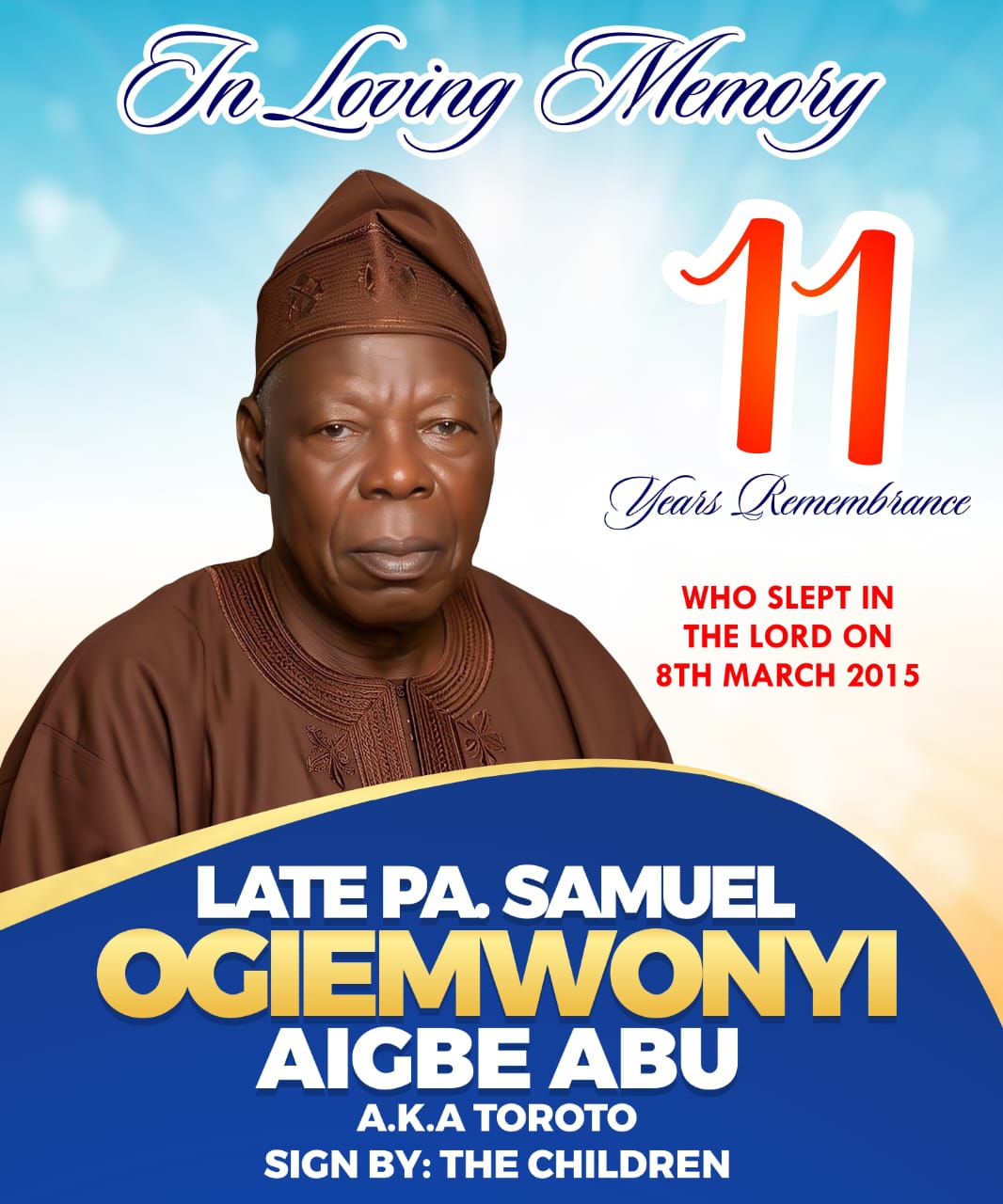 Ogiewonyi Family Remembers Late Patriarch